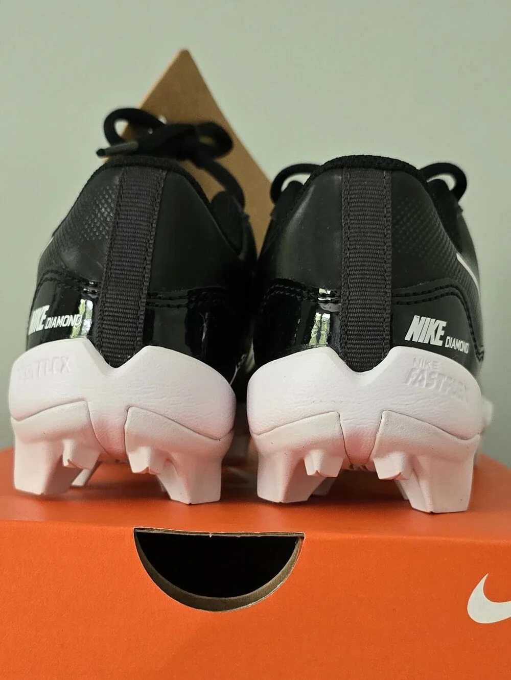 New Nike Kids Black White Youth Cleats
